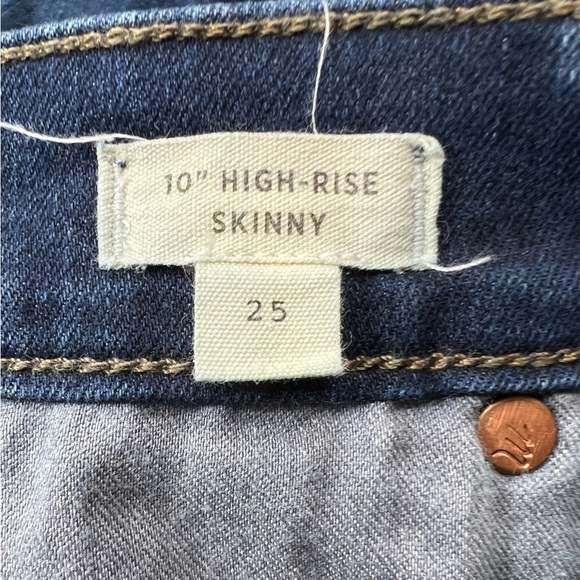 Madewell 10" High Rise Dark Wash Skinny Jeans Size 25 - Picture 8 of 12